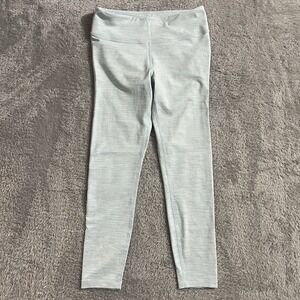 Outdoor Voices Leggings Womens Size Medium Ankle Blue and White Stretch Athletic